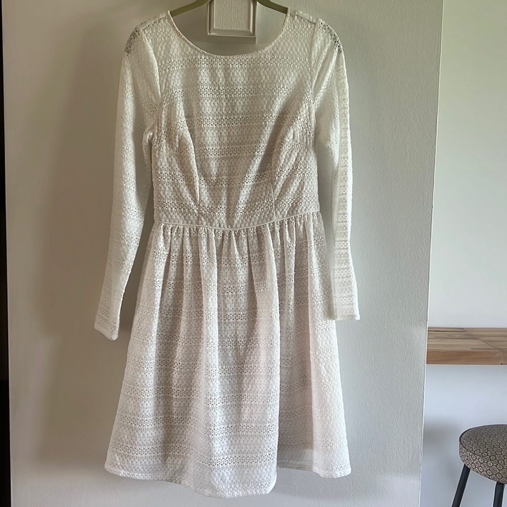 Adriana Papell white cocktail dress, brand new with tags